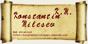 Konstantin Milešev vizit kartica